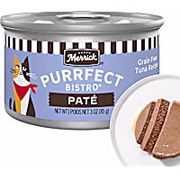 Merrick Purrfect Bistro Grain Free Premium High Protein Tuna Recipe Soft Canned Pate Adult Wet Cat Food