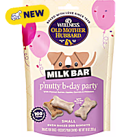 Old Mother Hubbard Wellness Milk Bar P'Nutty B-Day Party with Icing Small Peanut Butter Dog Treats