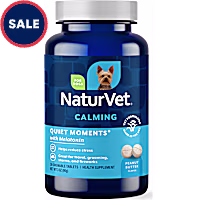 NaturVet Quiet Moments Calming Supplement, Peanut Butter Flavor for Dogs
