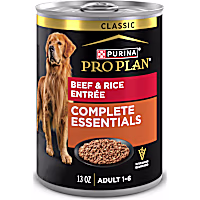 Purina Pro Plan Complete Essentials Beef and Rice Entree Classic Pate Dog Food