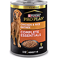 Purina Pro Plan Complete Essentials Chicken and Rice Entree Classic Pate Dog Food