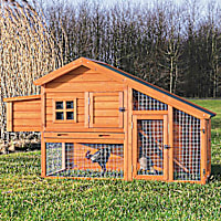 TRIXIE Natura Peak Roof Chicken Coop with Outdoor Run