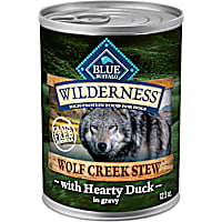 Blue Buffalo Wilderness Wolf Creek Stew Hearty Duck Stew in Gravy Wet Food for Dogs
