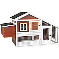 TRIXIE Natura Peak Roof Brown Chicken Coop with Outdoor Run