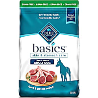 Blue Buffalo Basics Skin & Stomach Care, Limited Ingredient, Lamb & Potato Large Breed Grain-Free Dry Dog Food