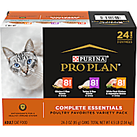 Purina Pro Plan High Protein COMPLETE ESSENTIALS Chicken & Turkey Favorites Gravy Wet Cat Food Variety Pack