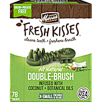 Merrick Fresh Kisses Natural Dental Chews Infused with Coconut and Botanical Oils for Tiny Dogs 5-15 lbs.