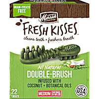 Merrick Fresh Kisses Natural Dental Chews Infused with Coconut And Botanical Oils for Medium Dogs 25-50 lbs.