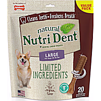 Nylabone Nutri Dent Limited Ingredients Large Filet Mignon Dental Chews