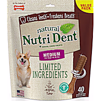 Nylabone Nutri Dent Limited Ingredients Medium Filet Mignon Dental Chews