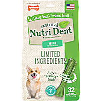 Nylabone Nutri Dent Limited Ingredients Mini Fresh Breath Dental Chews for Dogs