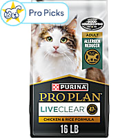 Purina Pro Plan LiveClear Cat Allergen Reducing with Chicken and Rice Adult Dry Cat Food