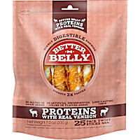 Better Belly Proteins With Real Venison Twists Digestible Dog Chew