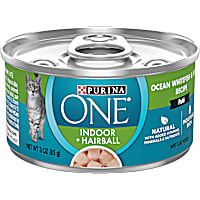Purina ONE Indoor High Protein Indoor Advantage Ocean Whitefish & Rice Pate Wet Cat Food