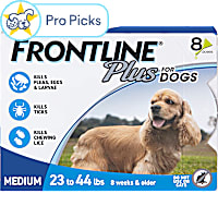 FRONTLINE Plus Flea & Tick Spot Treatment for Medium Breed Dogs 23 - 44 lbs. (Blue)