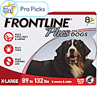 FRONTLINE Plus Flea & Tick Spot Treatment for X-Large Breed Dogs 89 - 132 lbs. (Red)