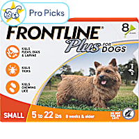 FRONTLINE Plus Flea & Tick Spot Treatment for Small Breed Dogs 5 - 22 lbs. (Orange)