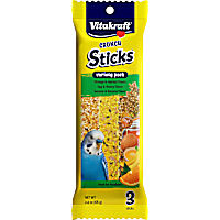 Vitakraft Crunch Sticks Orange & Apricot, Egg & Honey and Sesame & Banana Variety Pack Parakeet Treat