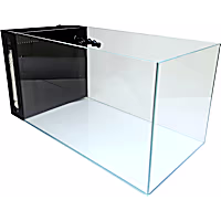 Lifegard Aquatics 7.43 Gallon Low Iron Ultra Clear Aquarium Tank with Built in Side Filter