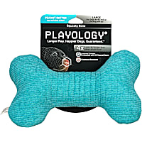 Playology Plush Squeaky Bone Peanut Butter Dog Toy