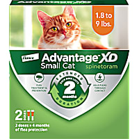 Advantage XD 2-Topical Doses, 2-Months of Protection Per Dose Flea Prevention & Treatment For Small Cats 1.8-9 lbs.