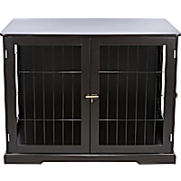 TRIXIE Brown Wooden Wire Crate Pet Home End Table