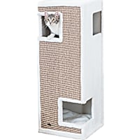 TRIXIE Gerardo Plush & Sisal 3-Story Cat Condo Tower with Removable Cushions