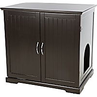 TRIXIE Brown XL Wooden Litter Box Enclosure with Storage Drawer