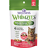 Whimzees Wellness Natural Chicken & Salmon Flavor Cat Dental Treats