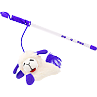Multipet International Purple Lamb Chop 8" Cat Teaser Toy