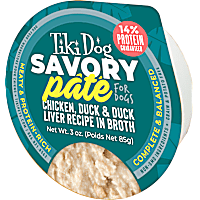 Tiki Dog Savory Pate Chicken, Duck & Duck Liver Wet Dog Food