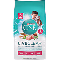 Purina ONE LiveClear Allergen-Reducing Dry Kitten Food Formula with Real Chicken As the Number One Ingredient