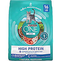 Purina ONE Plus High Protein Salmon and Ocean Whitefish Skin and Coat Health Formula Dry Cat Food