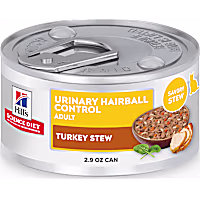 Hill's Science Diet Adult Urinary Hairball Control Turkey & Vegetable Stew Wet Cat Food