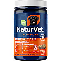NaturVet All-In-One Adult Daily Care Multi-Benefit Soft Chew Supplements with 10-in-1 Support