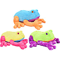 Multipet International Jumbo Bright Colored Frog Dog Toy Assorted