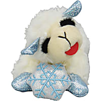 Multipet International Holiday Lamb Chop Holding a Snowflake Dog Toy