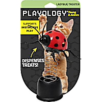 Playology Pop-Up Ladybug Treater Cat Toy Treat Dispenser