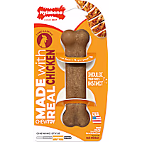 Nylabone Strong Original Bone Made with Real Chicken Dog Chew Toy