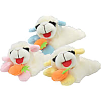 Multipet International Lamb Chop Holding a Carrot Assorted Colors 6" Dog Toy
