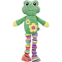 Multipet International Corduroy Rainbow Frog Dog Toy