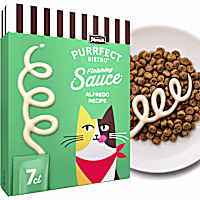 Merrick Purrfect Bistro Alfredo Recipe Sauce Wet Cat Treats, Delicious for Snacking or Cat Food Topper