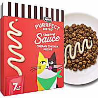 Merrick Purrfect Bistro Creamy Chicken Recipe Sauce Wet Cat Treats, Gravy for Snacking or Cat Food Topper