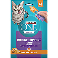 Purina ONE Plus Immune Support Purees with Real Chicken Puree Cat Treats