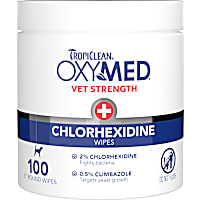 TropiClean OxyMed Chlorhexidine Wipes for Dogs