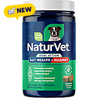 NaturVet Hickory Bacon Flavor Gut Health + Allergy Dual Action Supplement for Dogs