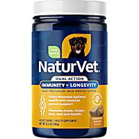 NaturVet Hickory Bacon Flavor Immunity + Longevity Dual Action Supplement for Dogs
