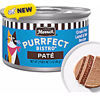 Merrick Purrfect Bistro Grain Free Premium Land & Sea Recipe Soft Canned Pate Adult Wet Cat Food