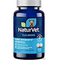 NaturVet Quiet Moments Calming Supplement, Peanut Butter Flavor for Dogs