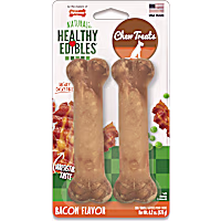 Nylabone Healthy Edibles Bacon Flavored Dog Bone Chews, 2 count